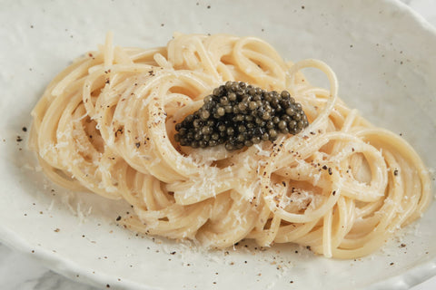 Creamy Parmesan Pasta with Osetra Caviar
