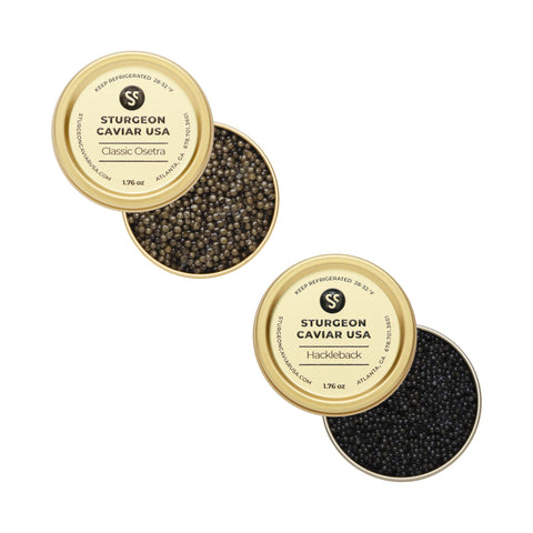 Classic Osetra & Hackleback Caviar Tasting Set (2 x 1.76 oz)