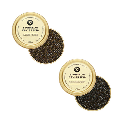 Kaluga Hybrid & Siberian Sturgeon Caviar Tasting Set (2 x 1.76 oz)