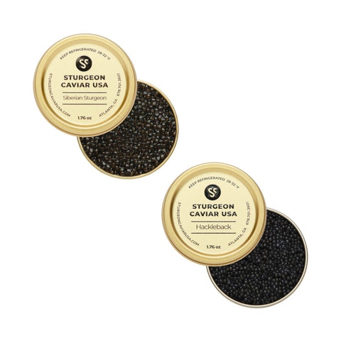 Siberian Sturgeon & Hackleback Caviar Tasting Set (2 x 1.76 oz)
